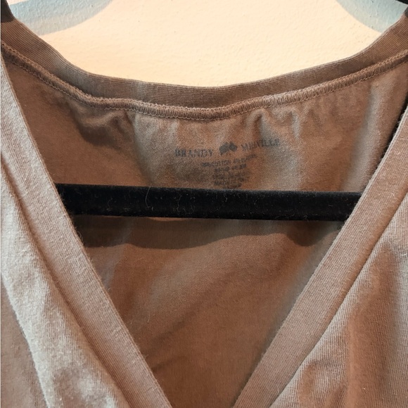 Brandy Melville Brown Wrap Top - Picture 2 of 4